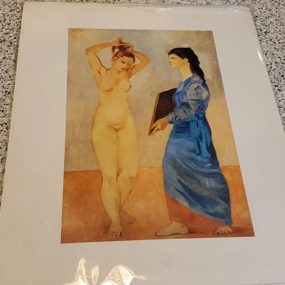Picasso Print Naked Lady H 20" W 16" - Picture 5 of 7